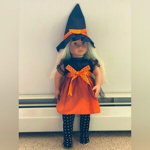 Witch Halloween costume for 18” doll 🧙‍♀️ 🎃 👻